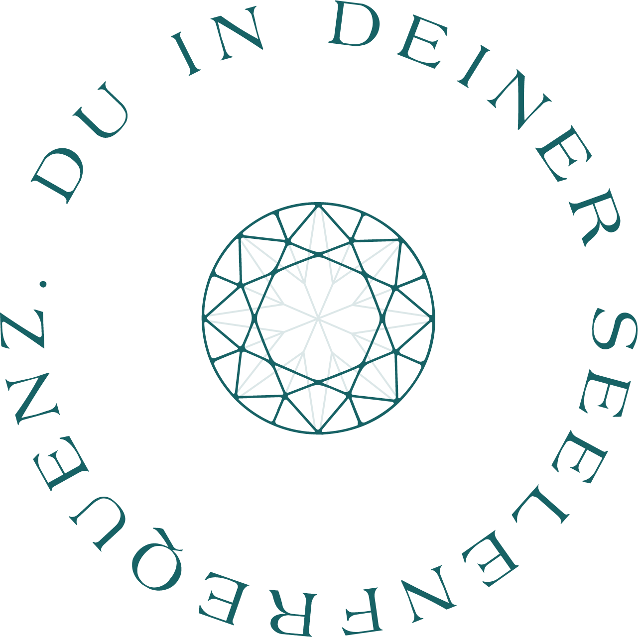 Diamond Coaching Rundsiegel - Du in deiner Seelenfrequenz - petrol